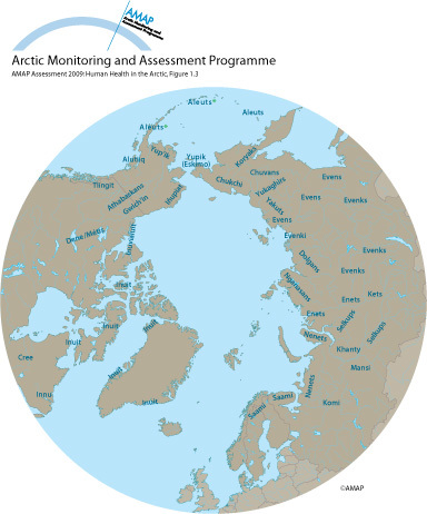 Location of Arctic indigenous peoples (map/graphic/illustration)
