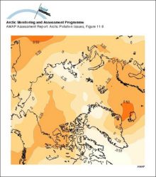 Lower tropospheric Arctic temperature trends (°C per decade, January 1979 to February 1996), as monitored by MSUs on polar orbiting satellites