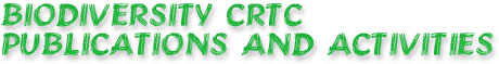 Biodiversity CRTC Publications and Activities