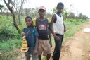Boys selling mushrooms in Angola