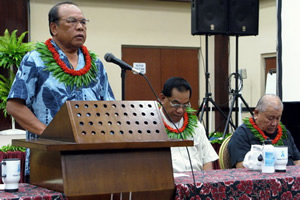 President Jurelang Zedkaia opening the Republic of the Marshal Islands' 1st National Water Summit in March 2011