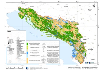 Hydrogeological map of the Dinaric Karst