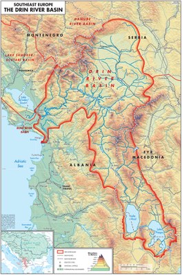 Drin River Basin map