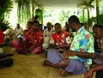 Traditional Village Welcome for Dr. Alfred Duda of the GEF Secretary in the Nadi Basin