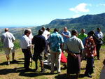 Members of the Nadi Basin Catchment Committee investigating hydro-meteorological station in the Nadi Basin