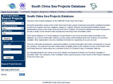 Click to Access the SCS Projects Database
